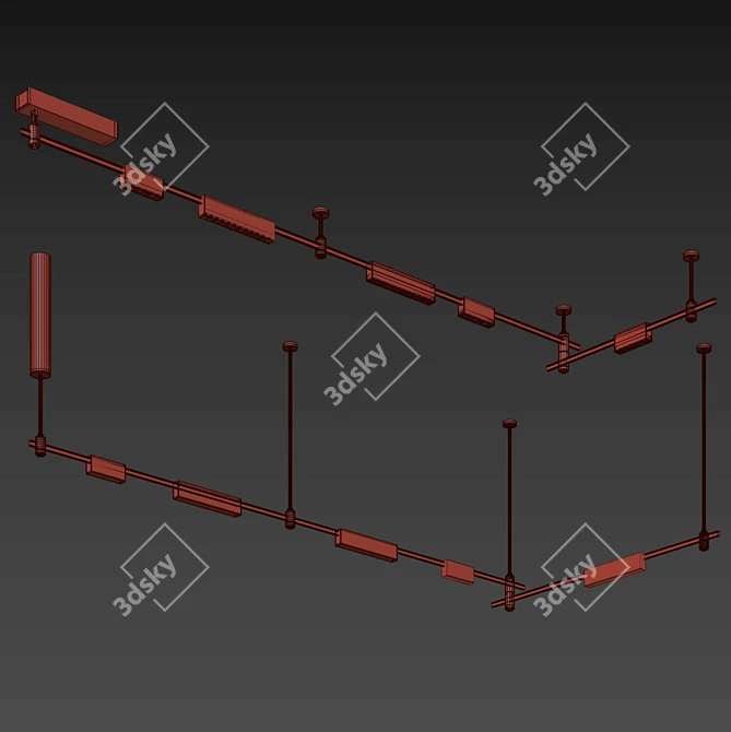 Esthetic Magnetic Multi-Level Magnetic Suspension System 3D model image 3