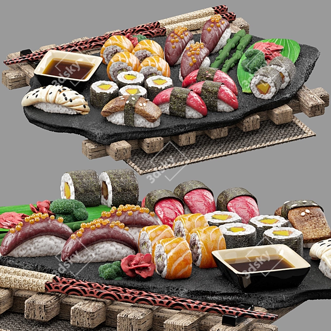 Japanese Cuisine Food Set2 3D model image 1