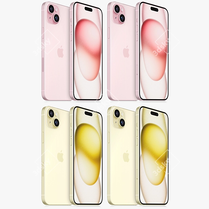  Apple iPhone 15 Plus Renders 3D model image 3