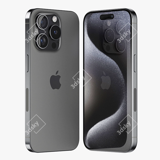 iPhone 15 Pro 3D Model 3D model image 6