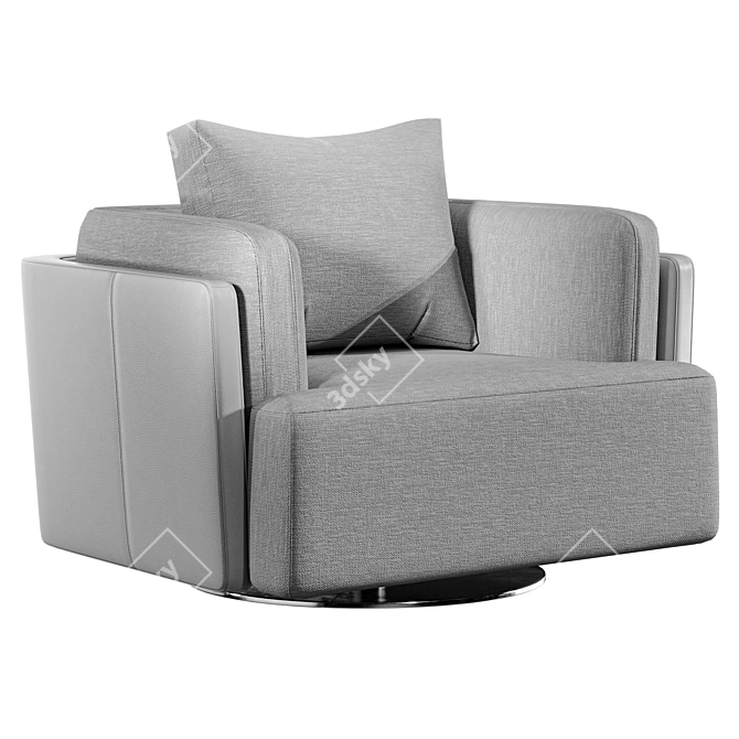 Sunset Swivel Chair - Smooth Elegance 3D model image 1