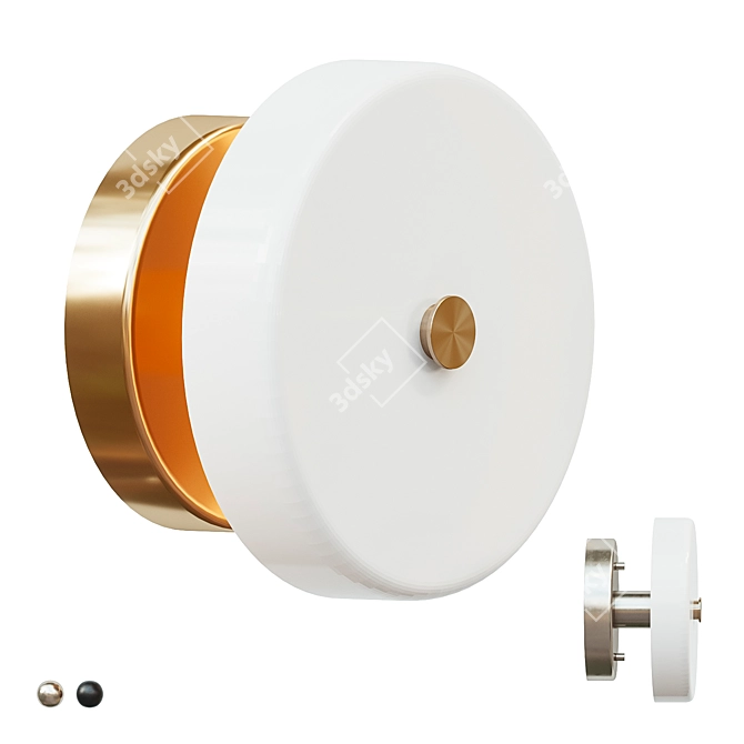 Sleek Nova Sconce, Timeless Elegance 3D model image 1