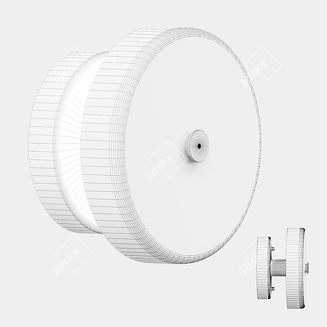 Sleek Nova Sconce, Timeless Elegance 3D model image 2
