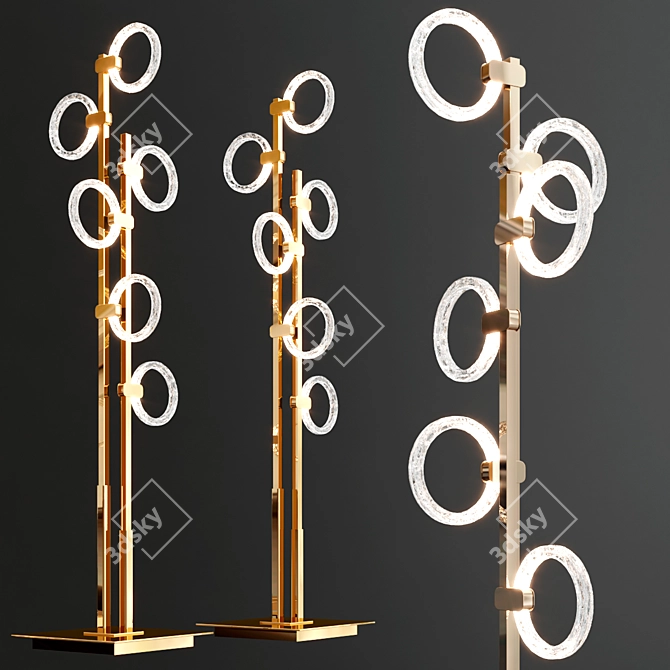 Polo LED Metal Floor Lamp 3D model image 2