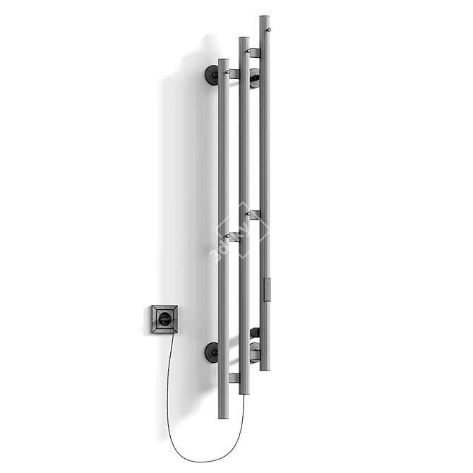 Electric Towel Warmer Altasan Breeze 3D model image 4