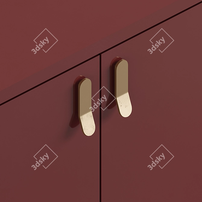 Cosmic Elegance 4 Door Cabinet 3D model image 4