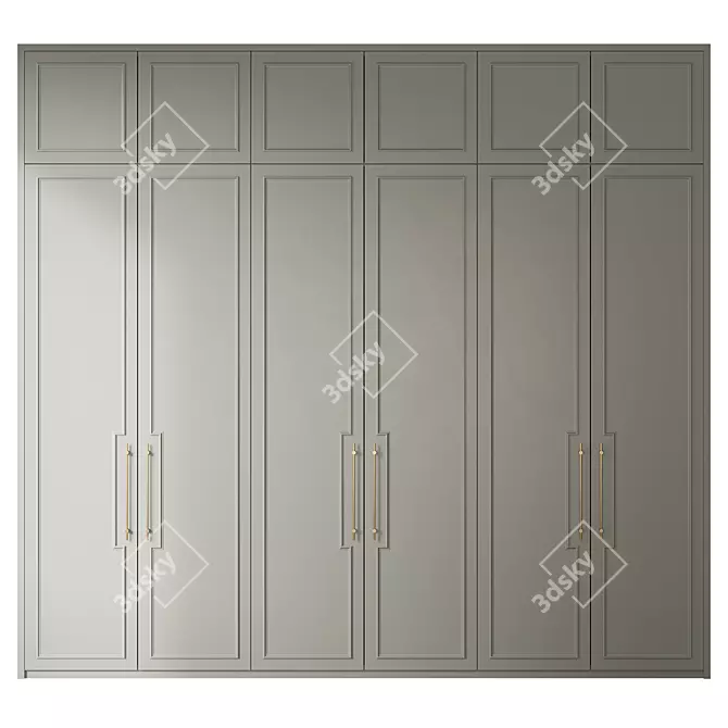 Art Deco Style Roland Wardrobe 3D model image 1
