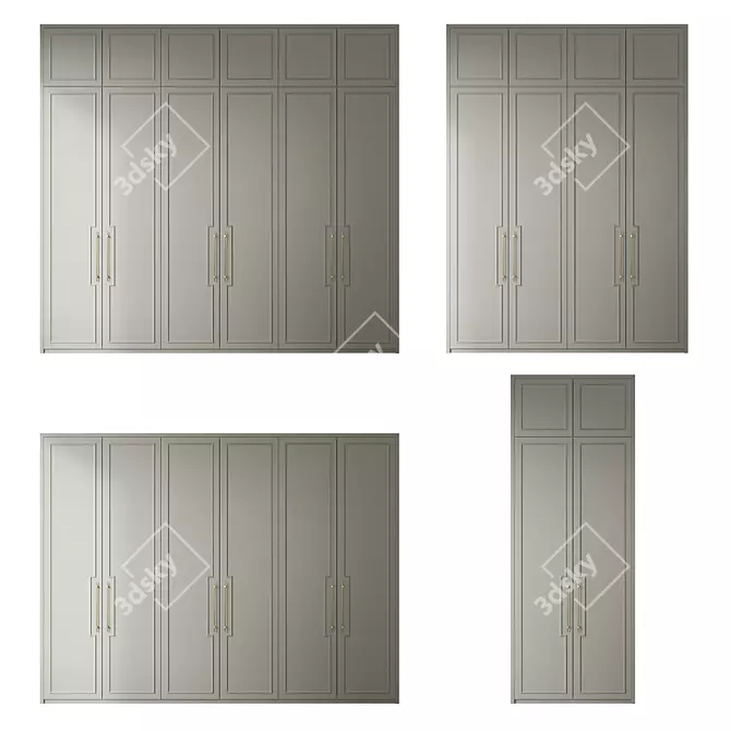 Art Deco Style Roland Wardrobe 3D model image 3