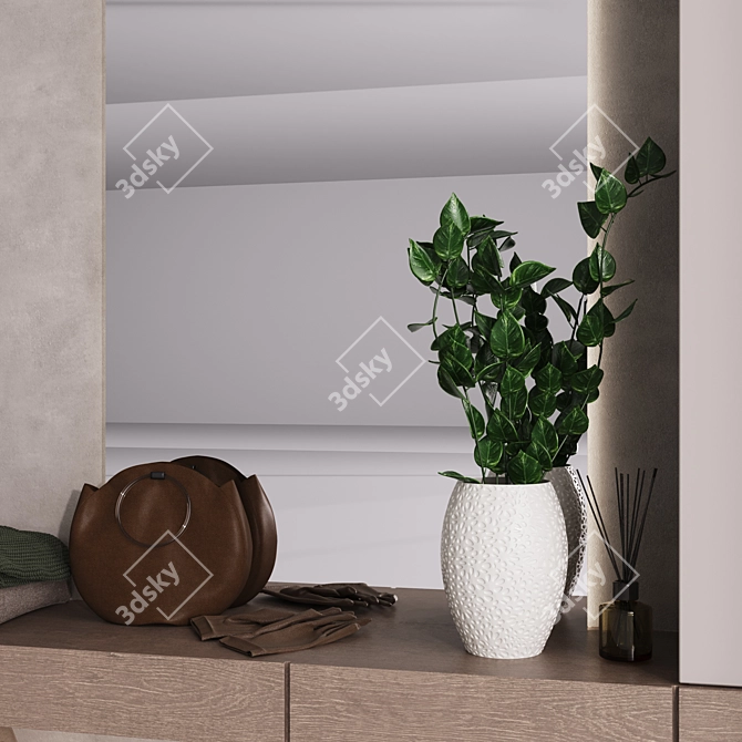 Modern Entryway Composition Set 3D model image 3