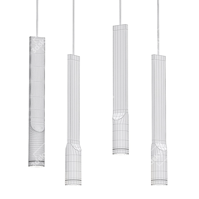Minimalist Hanging Light Fixture 3D model image 3