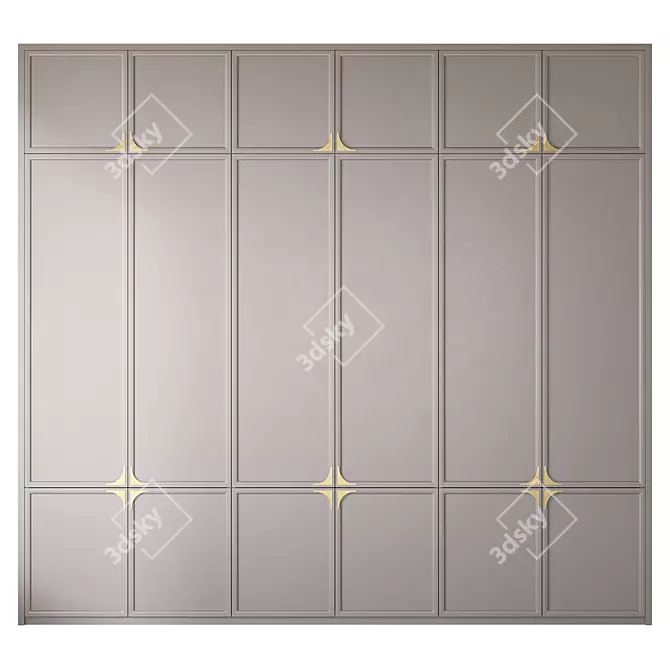 Evert Art Deco Entryway Wardrobe 3D model image 1