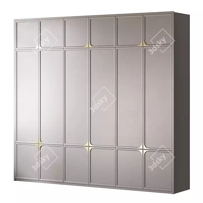 Evert Art Deco Entryway Wardrobe 3D model image 3