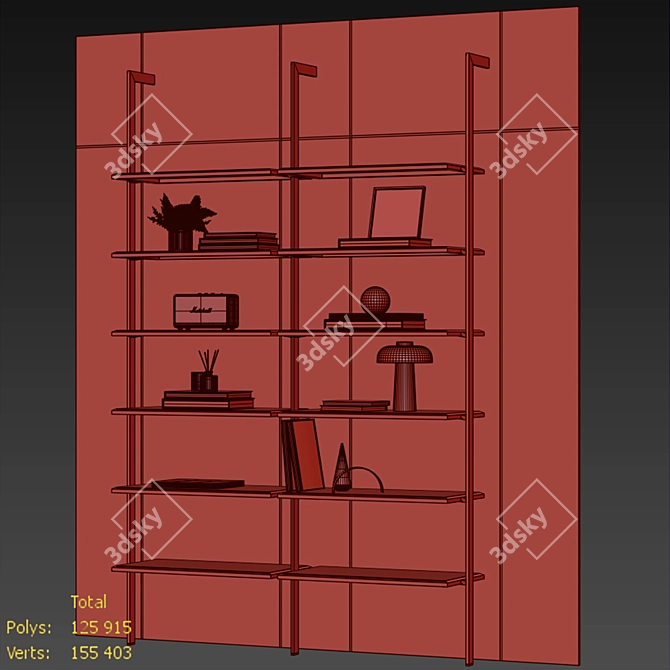 Dica Hogar Less Shelving System 3D model image 2