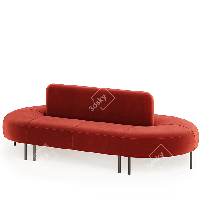 Double-Sided Oval Variety Sofa 3D model image 2