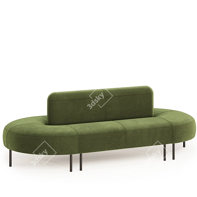 Double-Sided Oval Variety Sofa 3D model image 3