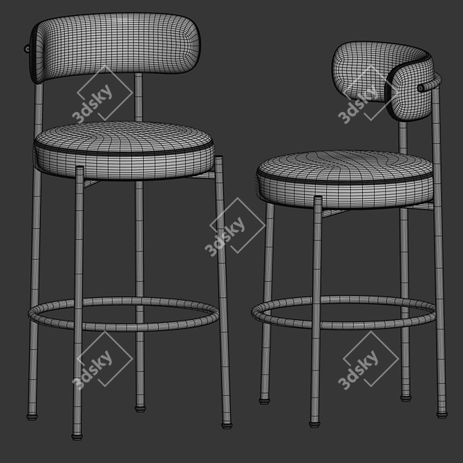 Modern Giotto Chair Set 3D model image 3