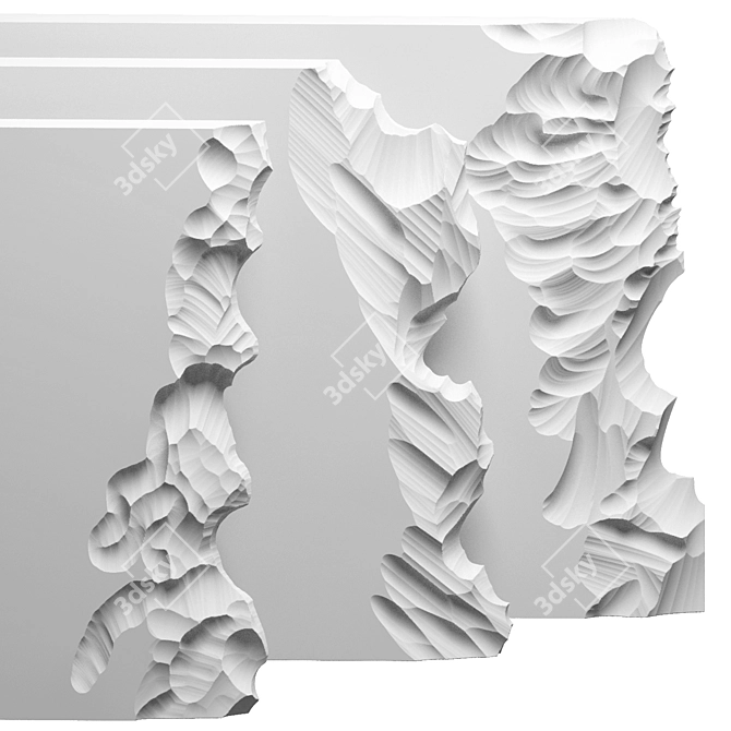 Decorative Gypsum Elements Set 3D model image 1
