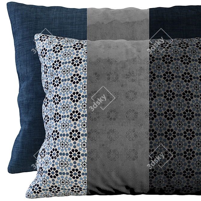 Luxury Pillow Decor Set 3D model image 3
