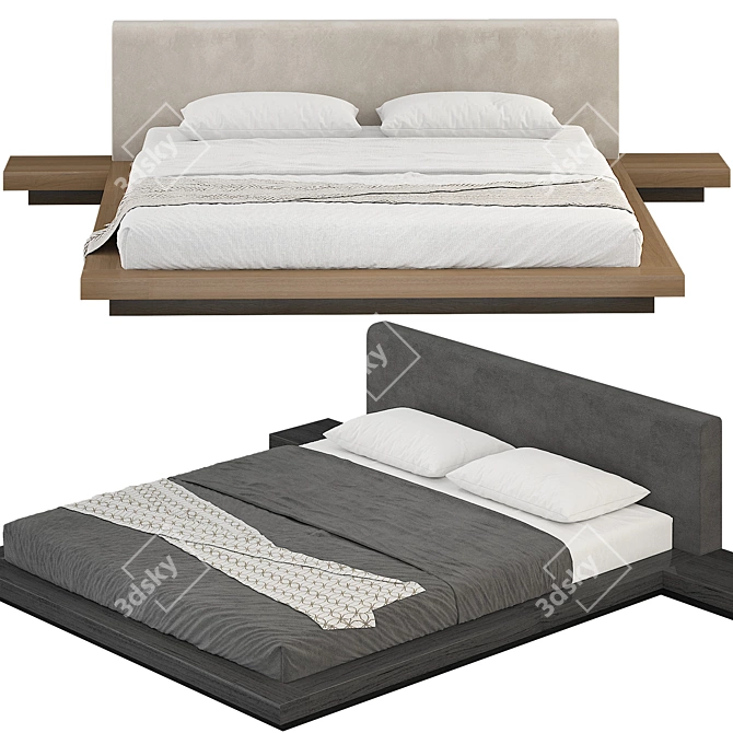  Sleek Bed Design, High Quality 3D model image 3