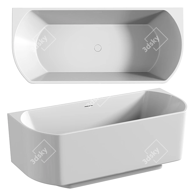 Abber 170x75 Acrylic Bathtub 3D model image 1