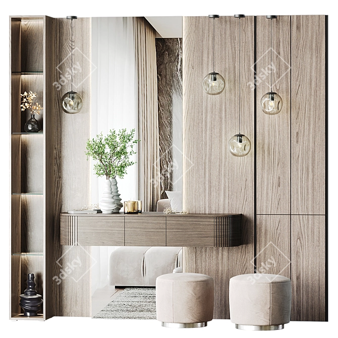Corona Render-Ready Foyer Set 3D model image 1
