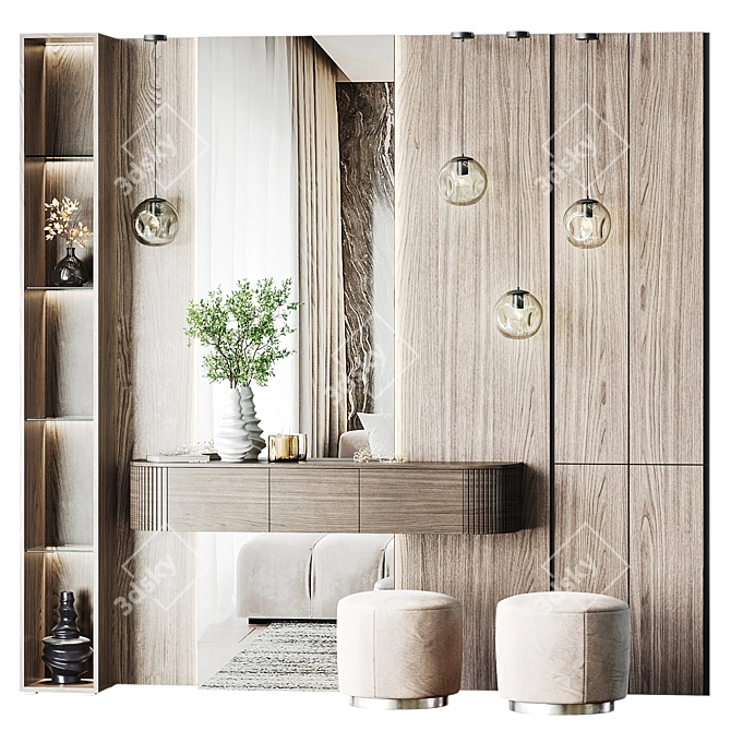 Corona Render-Ready Foyer Set 3D model image 23
