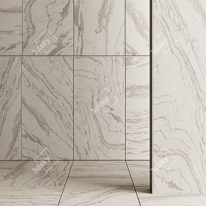 Slab Stone Tile 10 Material 3D model image 1