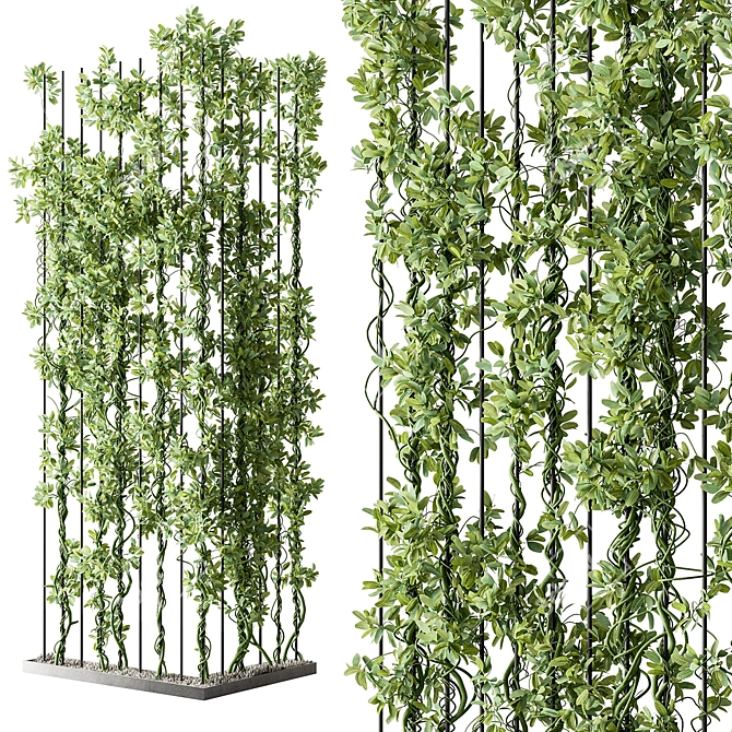 Green Oasis Partition Set 3D model image 2