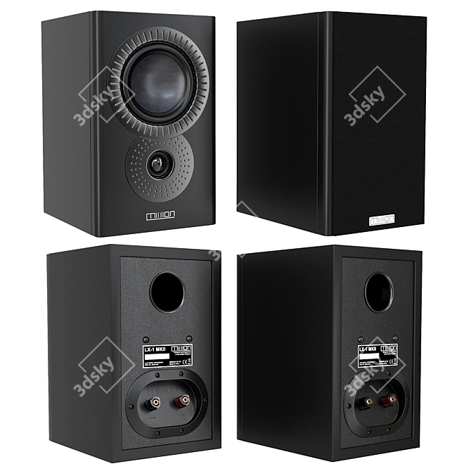 Sleek Mission LX-1 MKII Speakers 3D model image 8