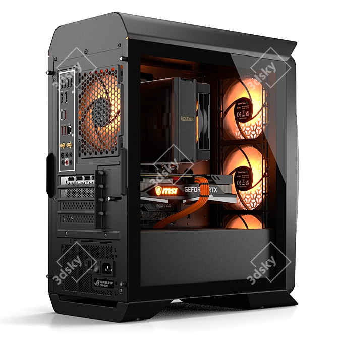 Mini Gaming PC | RGB Lighting | V-Ray 3D model image 4