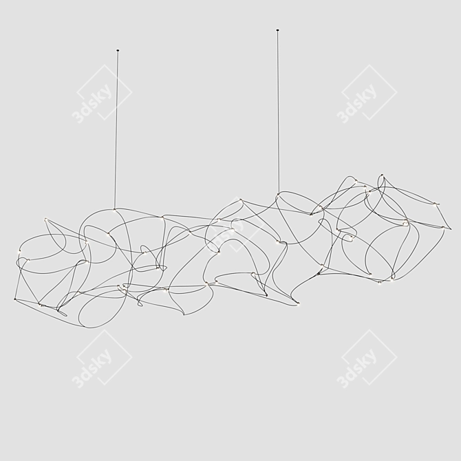 Stellar Line Pendant Light 3D model image 2