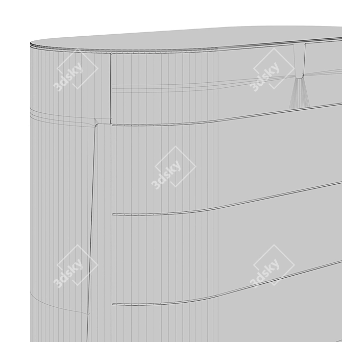 Sleek Tylsa Dresser in 6 Materials 3D model image 7