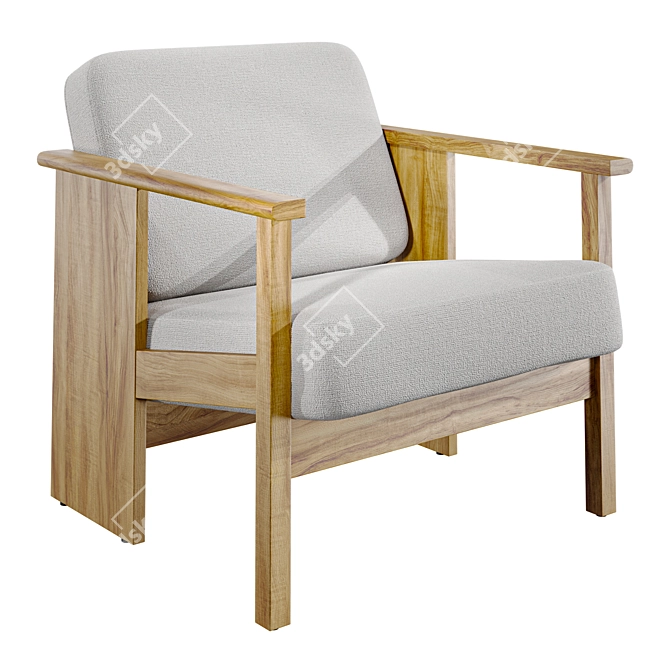 Versatile Block Chair: 2 Styles 3D model image 3