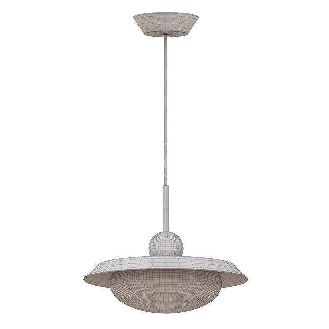 Contemporary Morandi Metal Pendant Lights 3D model image 2