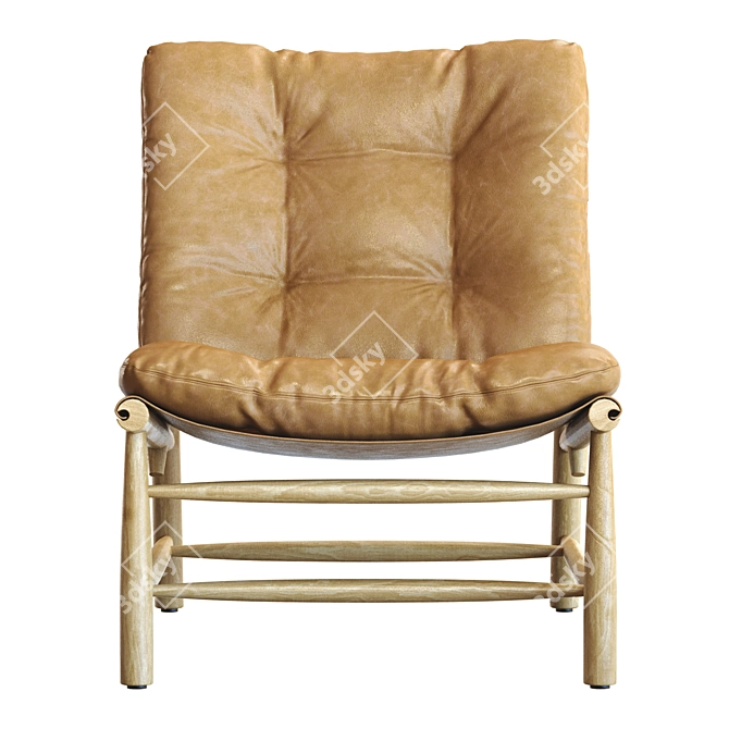 Henning Leather Chair 3D Model 3D model image 3