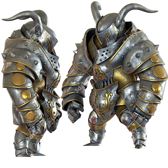 Armor Sculpt-1: Metallic Masterpiece 3D model image 1