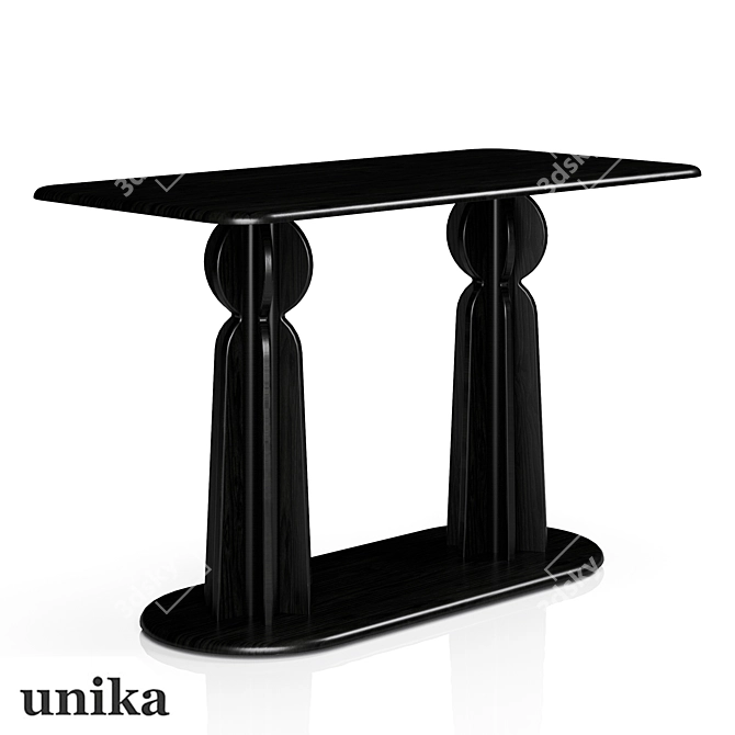 Kaktus Black Rectangular Table 3D model image 3