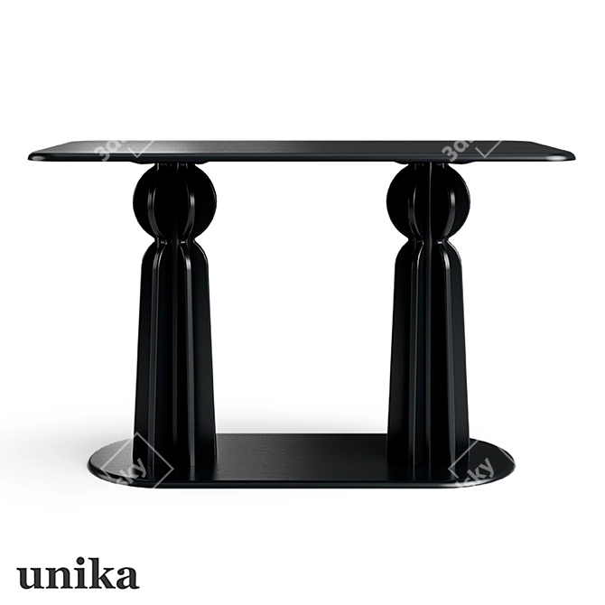 Kaktus Black Rectangular Table 3D model image 4