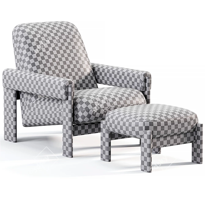 Modern Nils Chair Set 3D model image 6