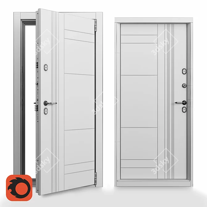 Snowbird PRO Thermal Insulated Door 3D model image 3