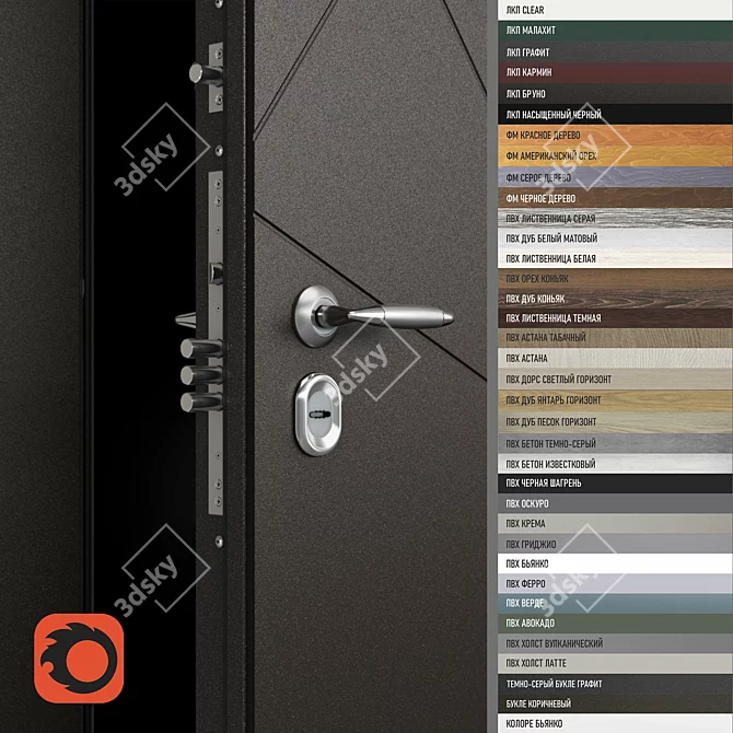 Ultimate Cold-Resistant Exterior Door 3D model image 2