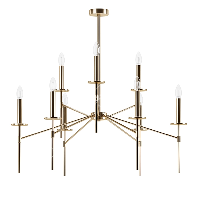 Elegant Eurosvet Anders Chandeliers 3D model image 3