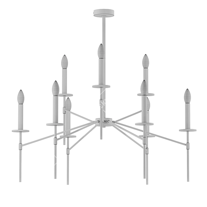 Elegant Eurosvet Anders Chandeliers 3D model image 4