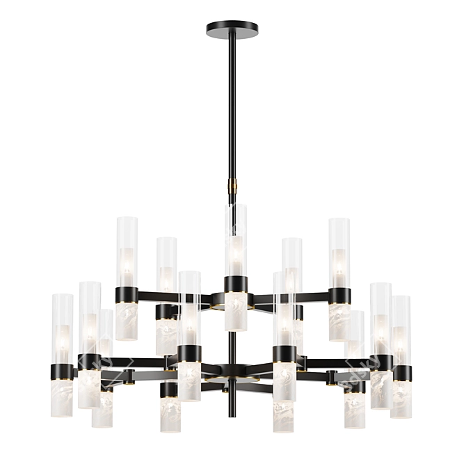 Elegant Artfabric Lucia Chandelier 3D model image 1