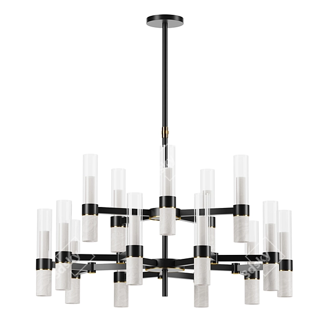 Elegant Artfabric Lucia Chandelier 3D model image 2