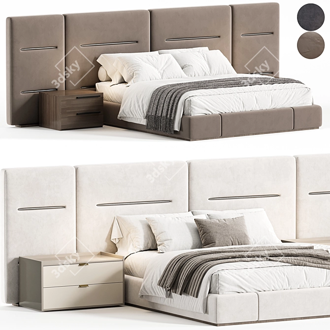 Luxury Harry Bed 2015 3D model image 1