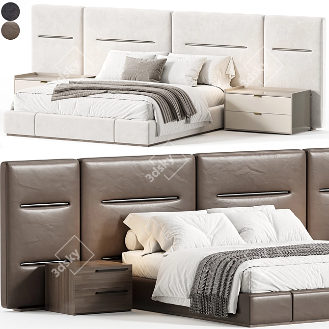 Luxury Harry Bed 2015 3D model image 2