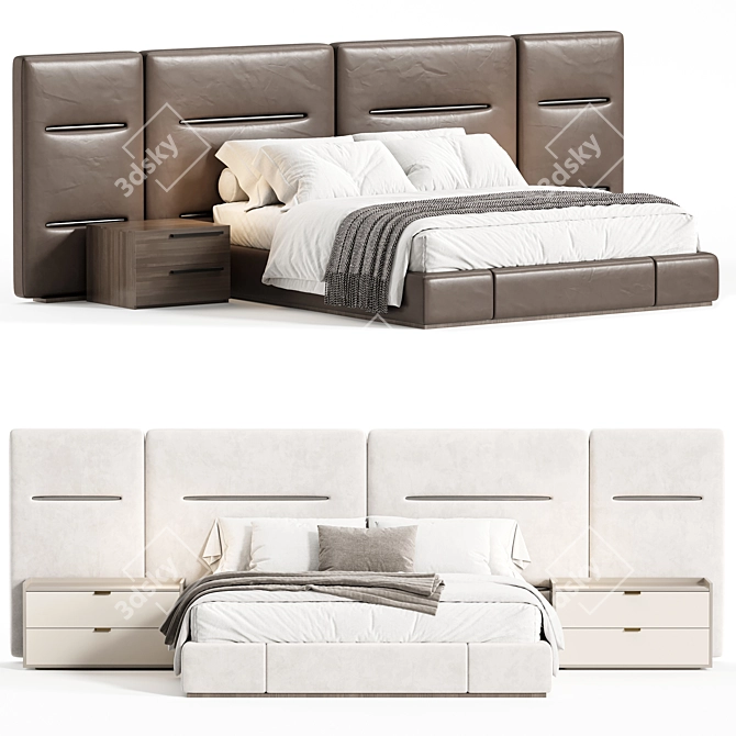 Luxury Harry Bed 2015 3D model image 3