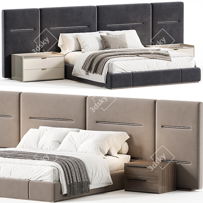 Luxury Harry Bed 2015 3D model image 4