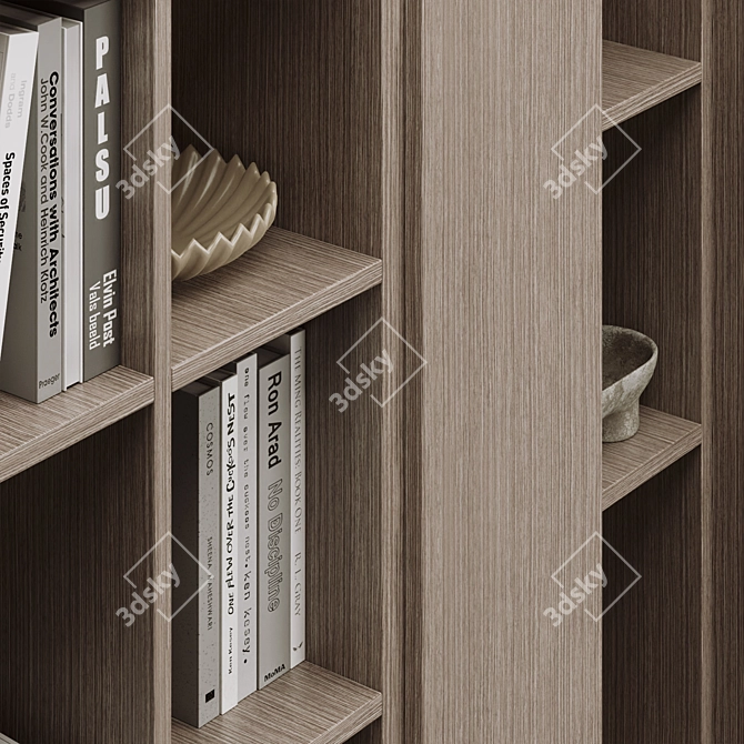 Modern Bookcase Furniture 3D Model 3D model image 3